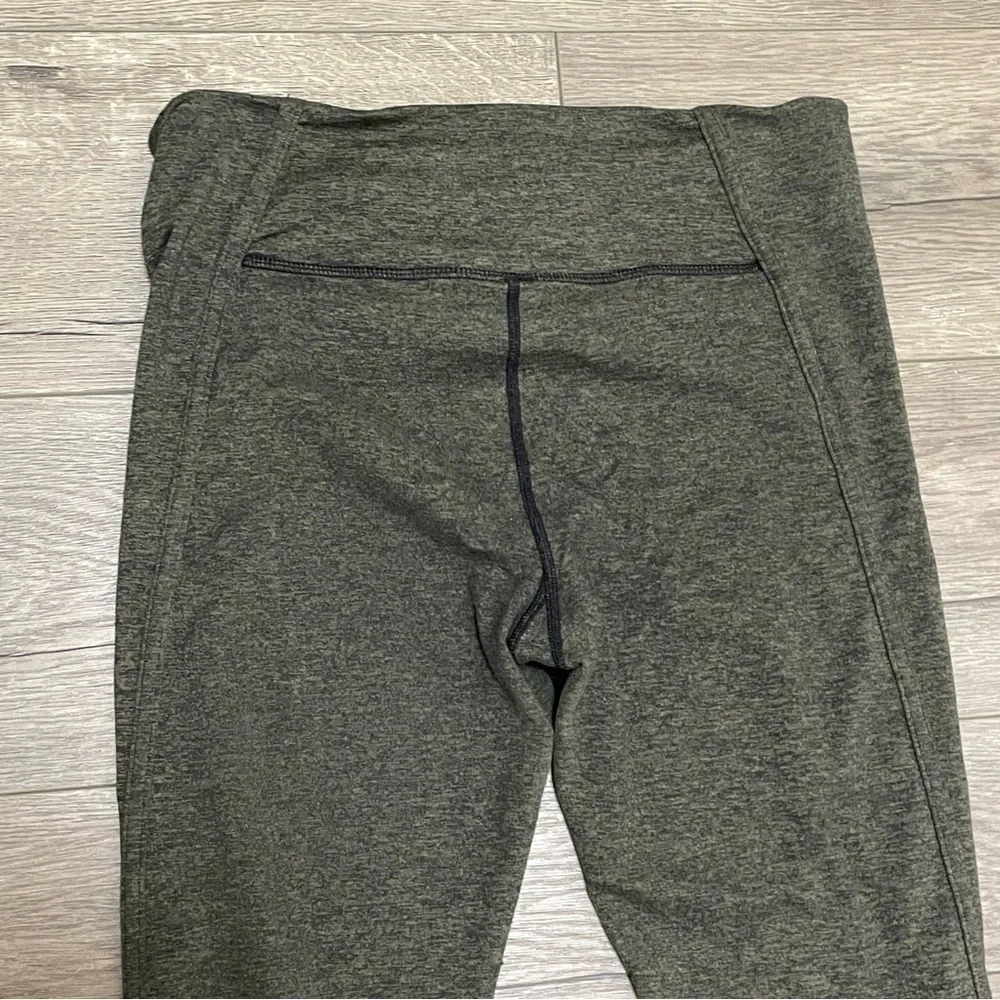Free People Movement Ace Yoga Leggings Athleisure Yoga Heathered Green Mesh Sz S